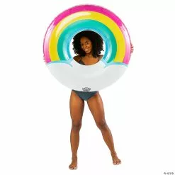 MW BigMouth: Rainbow Ring Pool Float -Creative Activities Sales bigmouth rainbow ring pool float14221178 a02