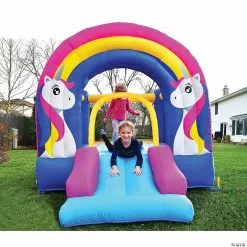 MW Bounceland Rainbow Unicorn Bounce House And Slide -Creative Activities Sales bounceland rainbow unicorn bounce house and slide14097508 a03