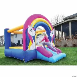 MW Bounceland Rainbow Unicorn Bounce House And Slide -Creative Activities Sales bounceland rainbow unicorn bounce house and slide14097508 a04