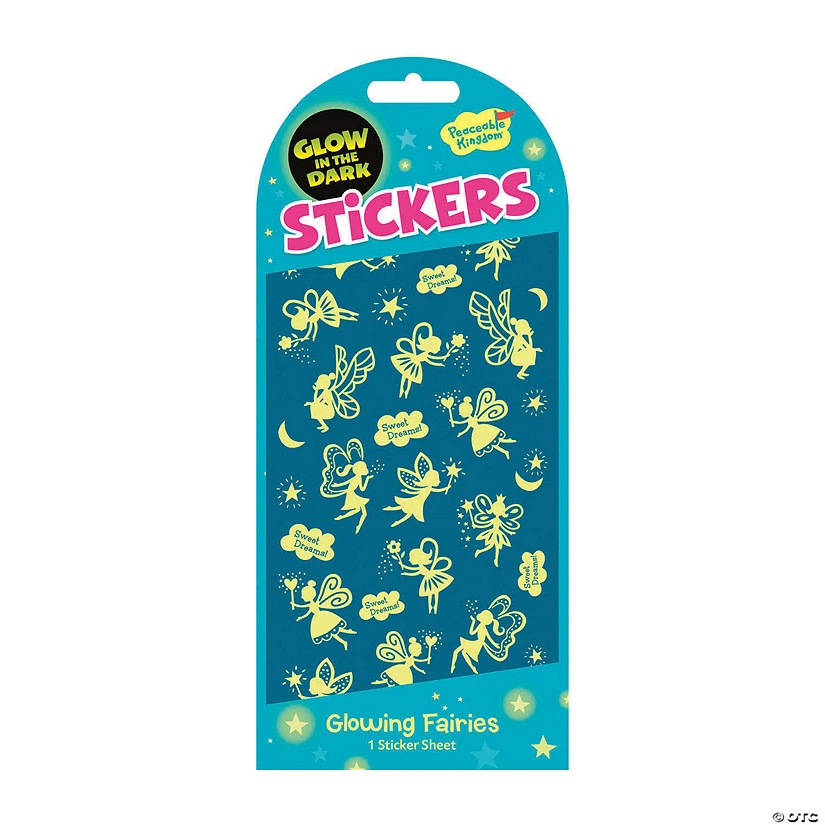 MW Fairies Glow-in-the-dark Stickers: Pack Of 12 3 MW Fairies Glow-in-the-dark Stickers: Pack Of 12