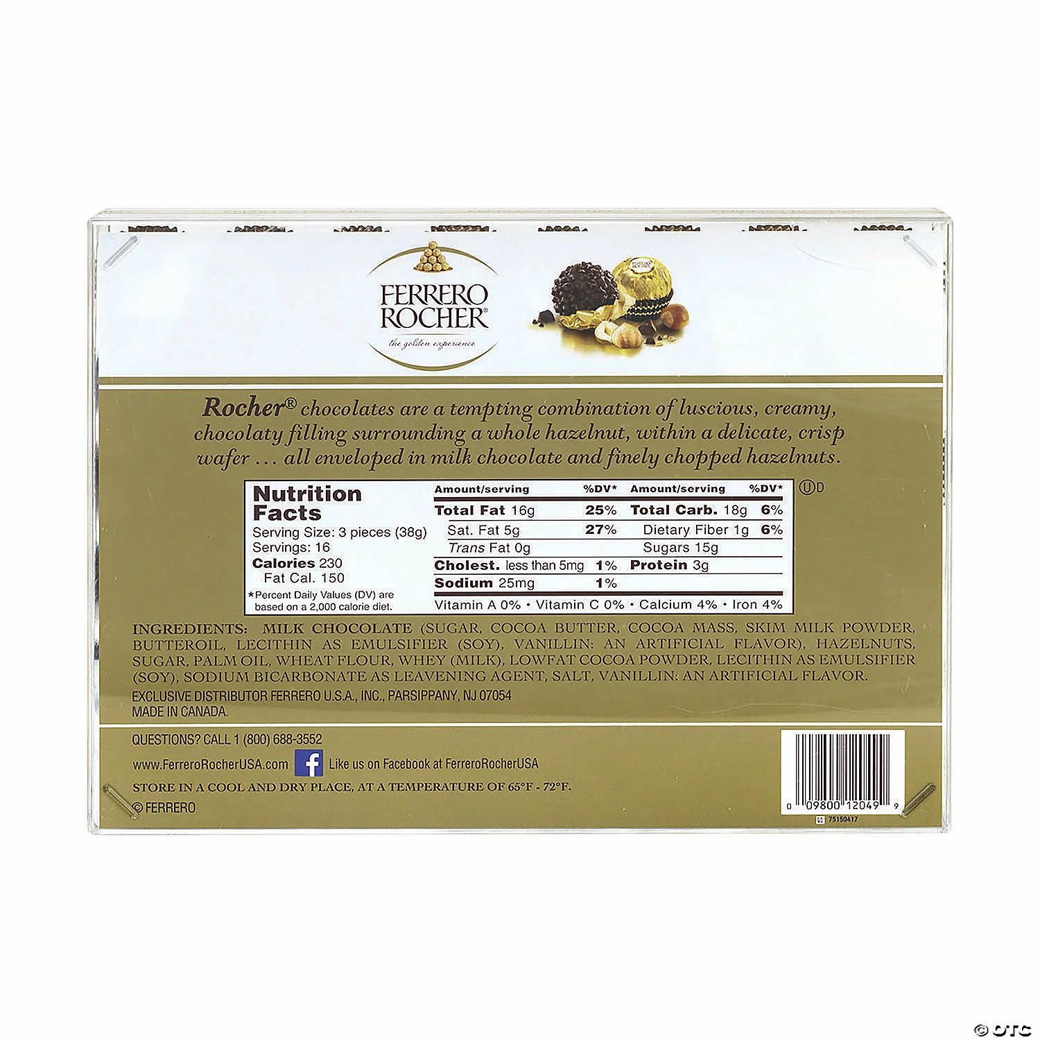 MW FERRERO ROCHER Hazelnut Chocolate Diamond Gift Box, 48 Pieces 6 MW FERRERO ROCHER Hazelnut Chocolate Diamond Gift Box, 48 Pieces - Image 4