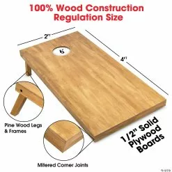 MW GoSports: 4'x2' Regulation Size Wooden Cornhole Boards Set -Creative Activities Sales gosports 4x2 regulation size wooden cornhole boards set14097671 a05