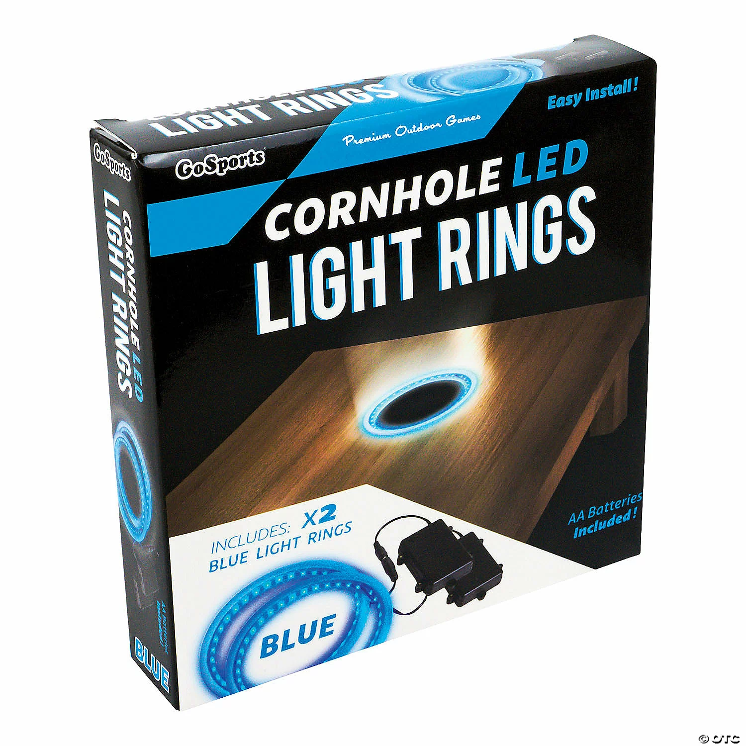 MW GoSports: Cornhole Light Up LED Ring Kit 2pc Set - Blue 5 MW GoSports: Cornhole Light Up LED Ring Kit 2pc Set - Blue - Image 3