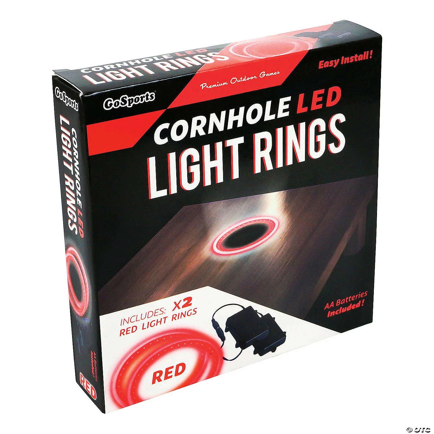 MW GoSports: Cornhole Light Up LED Ring Kit 2pc Set - Red 5 MW GoSports: Cornhole Light Up LED Ring Kit 2pc Set - Red - Image 3