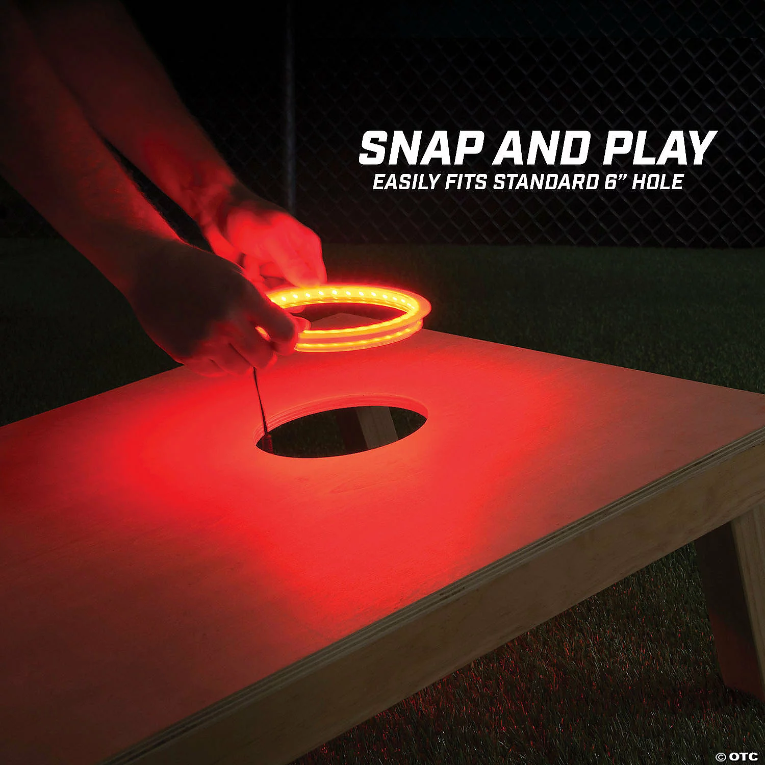 MW GoSports: Cornhole Light Up LED Ring Kit 2pc Set - Red 7 MW GoSports: Cornhole Light Up LED Ring Kit 2pc Set - Red - Image 5