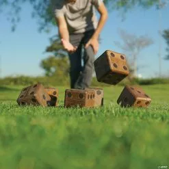 MW GoSports Giant 3.5" Dark Stain Wooden Playing Dice Set -Creative Activities Sales gosports giant 3 5 dark stain wooden playing dice set14097643 a03