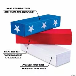 MW GoSports: Giant Stackin' Stars And Stripes Tumbling Tower Game -Creative Activities Sales gosports giant stackin stars and stripes tumbling tower game14097751 a03