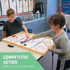 MW GoSports: Ice Pucky Wooden Table Top Hockey Game -Creative Activities Sales gosports ice pucky wooden table top hockey game14097805 a05