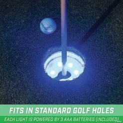 MW GoSports Light Up Golf Hole Lights: Set Of 3 -Creative Activities Sales gosports light up golf hole lights set of 314111148 a01