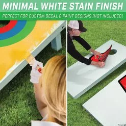 MW GoSports: Regulation Size Wooden Cornhole Set With White Finish - Includes Carrying Case -Creative Activities Sales gosports regulation size wooden cornhole set with white finish includes carrying case14111128 a03
