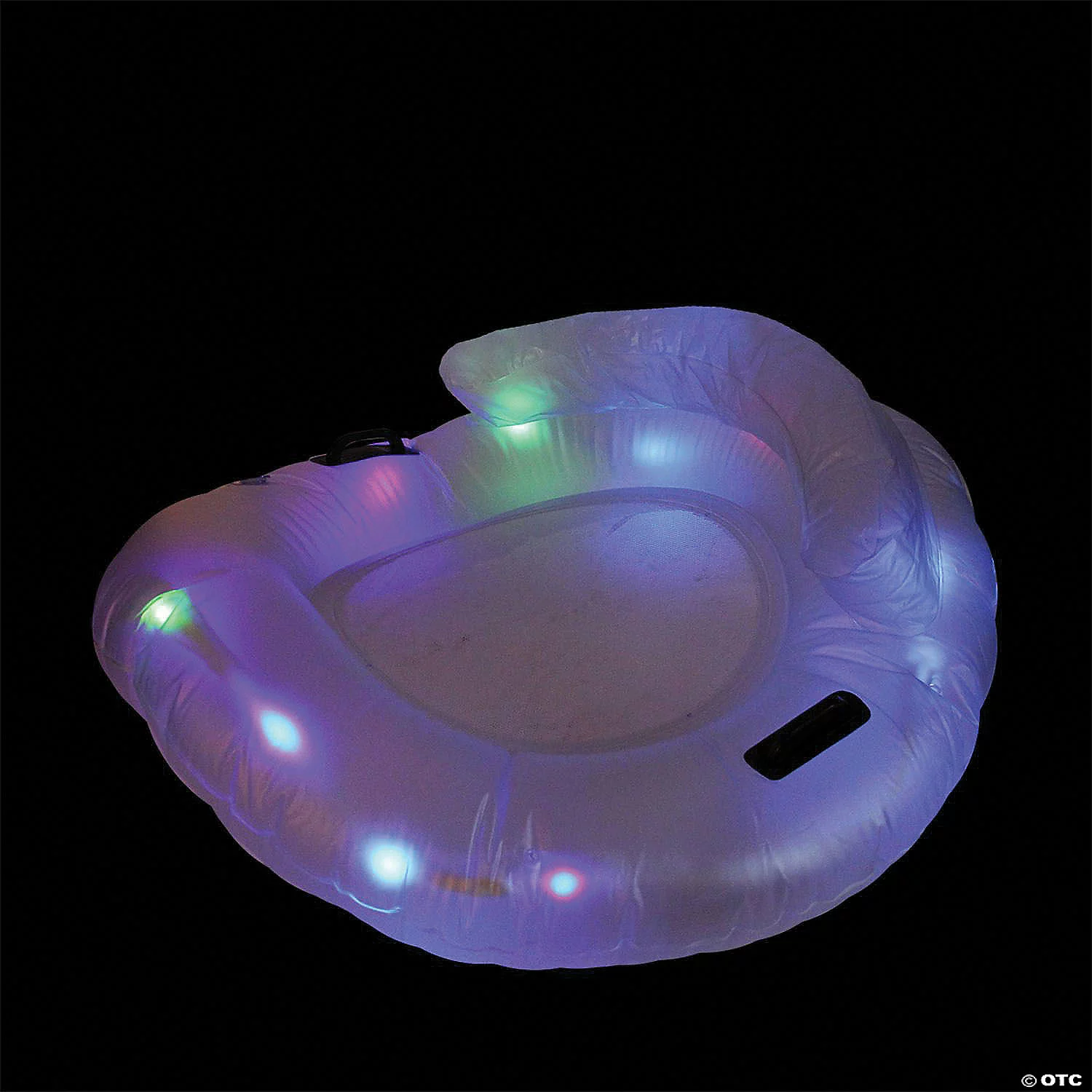 MW Inflatable Purple And Green LED Lighted Floating Lounger 43.25" 4 MW Inflatable Purple And Green LED Lighted Floating Lounger 43.25" - Image 3
