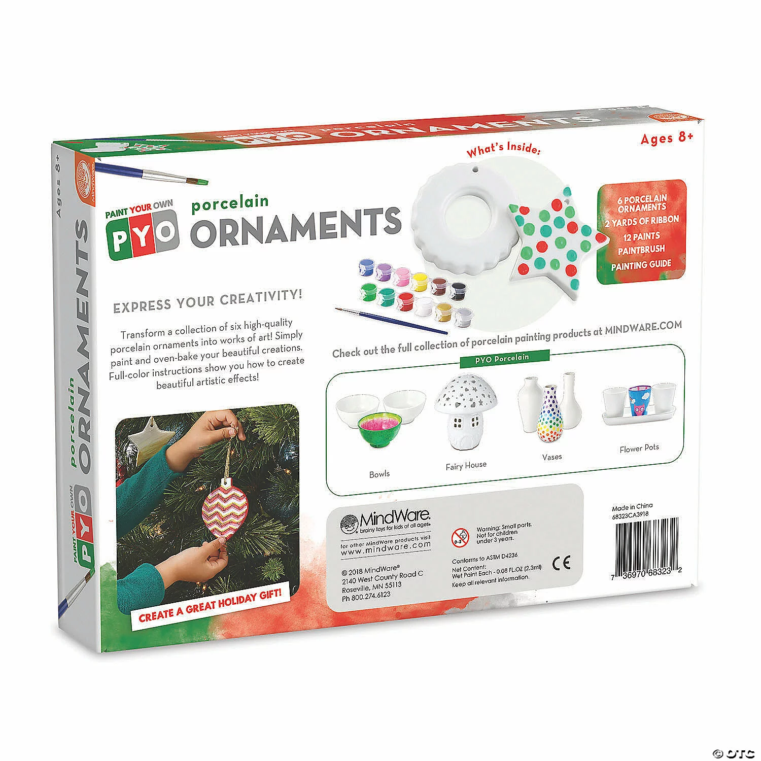 MW Paint Your Own Porcelain Christmas Ornaments 4 MW Paint Your Own Porcelain Christmas Ornaments - Image 2