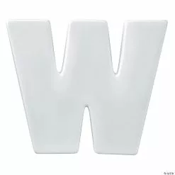 MW Paint Your Own Porcelain Letter W