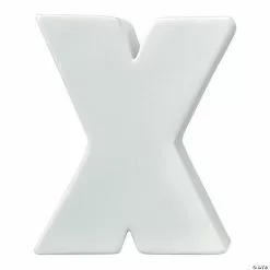 MW Paint Your Own Porcelain Letter X