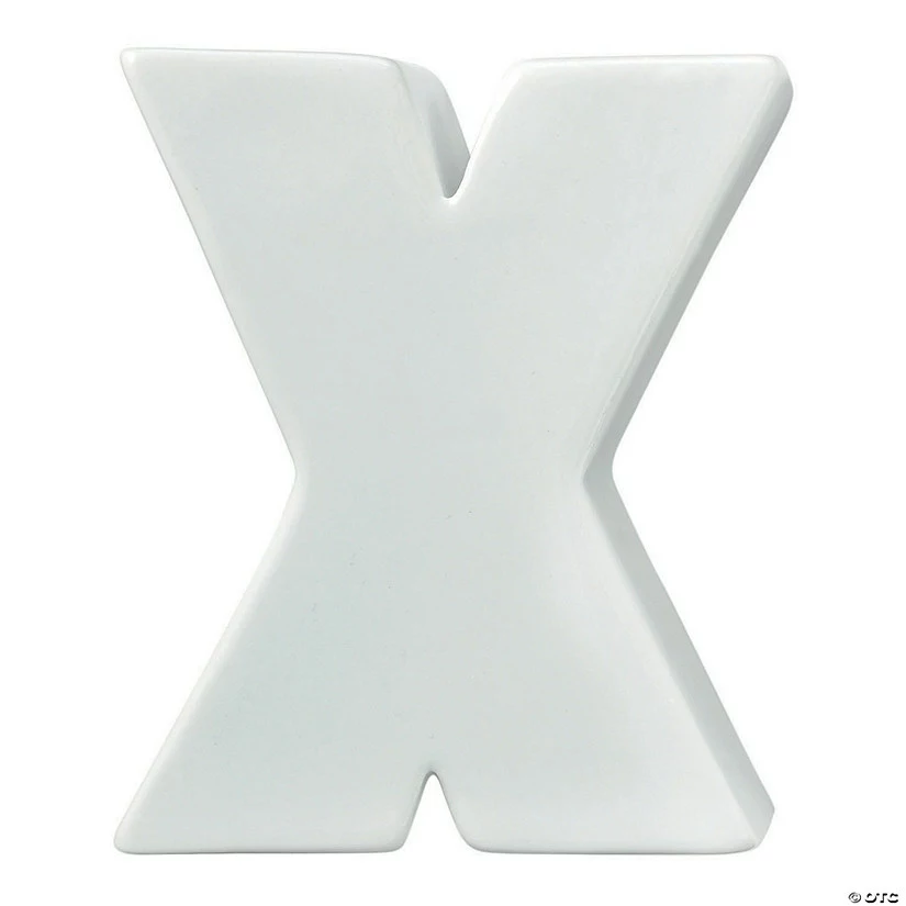 MW Paint Your Own Porcelain Letter X 3 MW Paint Your Own Porcelain Letter X