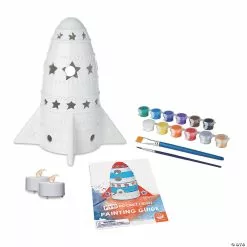 MW Paint Your Own Porcelain Light: Rocket -Creative Activities Sales paint your own porcelain light rocket13947323 a01