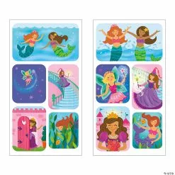 MW Princess, Fairy & Mermaid Flicker Stickers: Pack Of 12 -Creative Activities Sales princess fairy and mermaid flicker stickers pack of 12stk162 a01