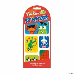MW Wacky Animals Flicker Stickers: Pack Of 12