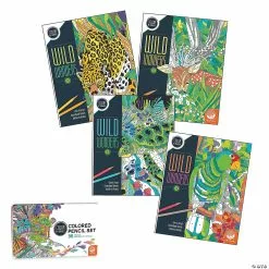 MW Wild Wonders Color By Number Book Set With 36 Colored Pencils